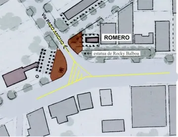 plans of proposed location of Wetli statue